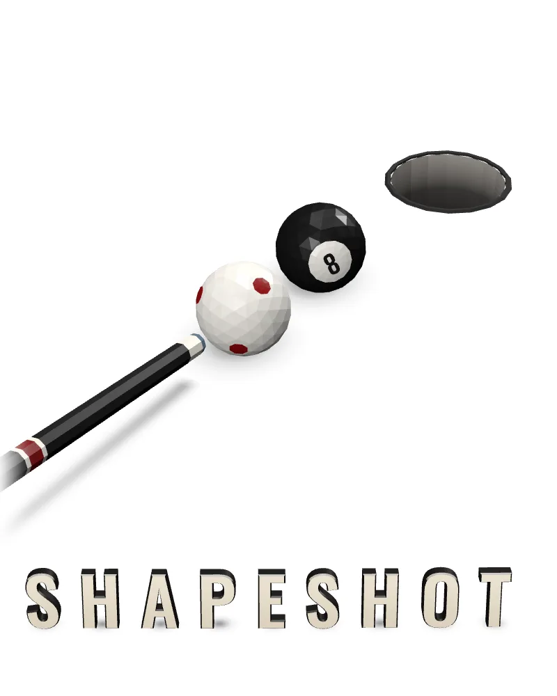 Shapeshot: a cue, the cue ball and the 8-ball